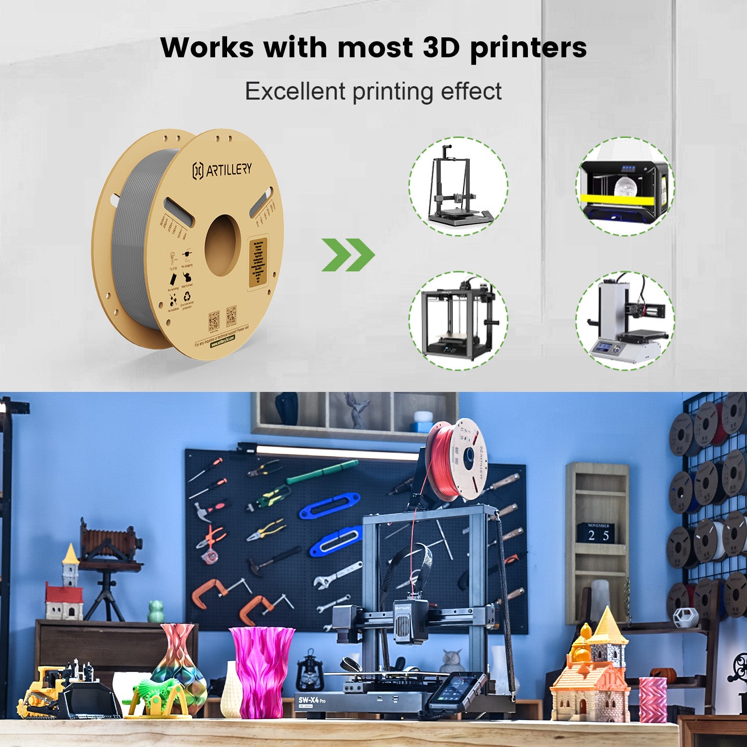 PLA 3D Printer Filament 1.75mm 10KG